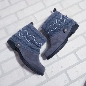 Muk luk size 9 patti grey sweater boots